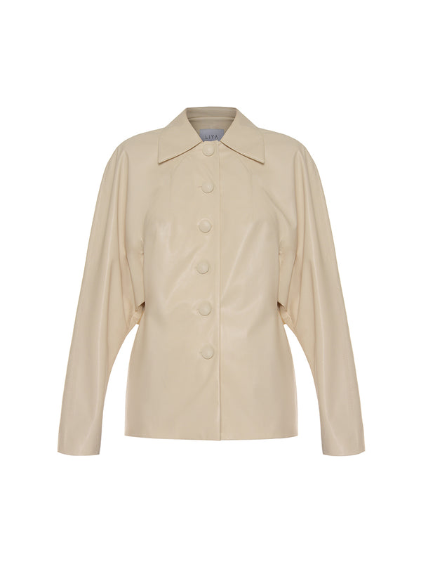 liya VEGAN LEATHER SHIRT