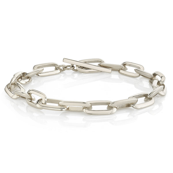 Lizzie Mandler 8" Chubby Large Link Knife Edge Chain Bracelet