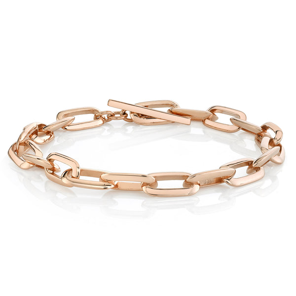 Lizzie Mandler 8" Chubby Large Link Knife Edge Chain Bracelet