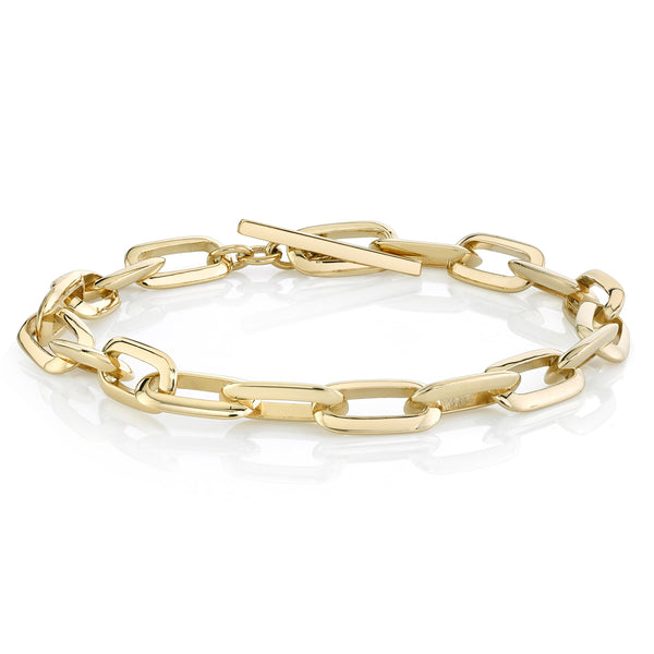 Lizzie Mandler 8" Chubby Large Link Knife Edge Chain Bracelet