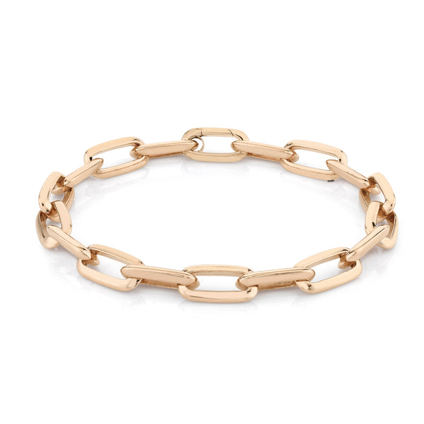 Lizzie Mandler 8" Chubby XL Link Knife Edge Chain Bracelet With Clip Clasp