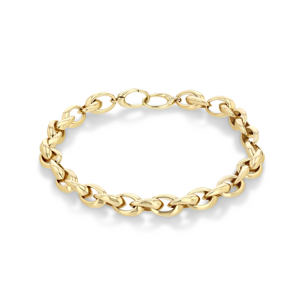 Lizzie Mandler 8" Large Crescent Link Chain Bracelet