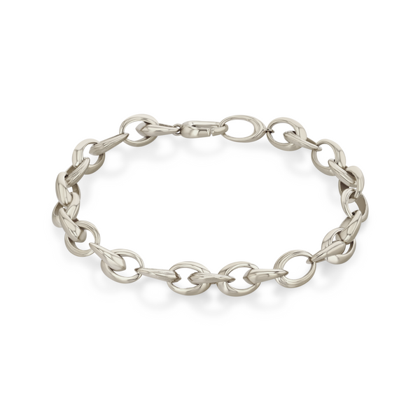 Lizzie Mandler 8" Large Crescent Link Chain Bracelet