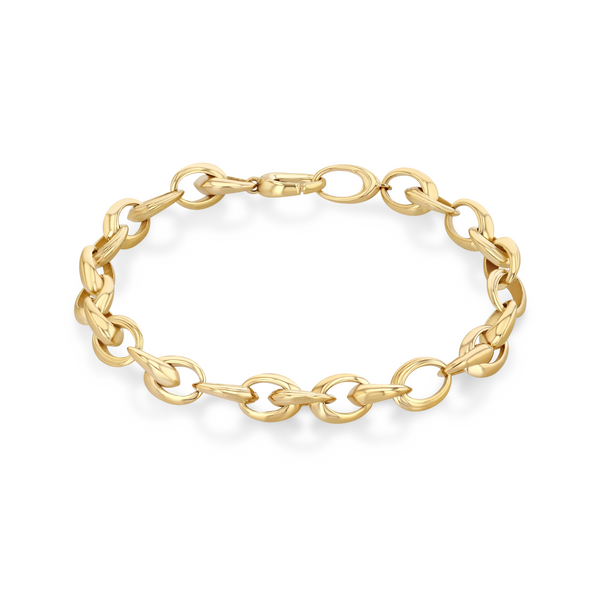 Lizzie Mandler 8" Large Crescent Link Chain Bracelet