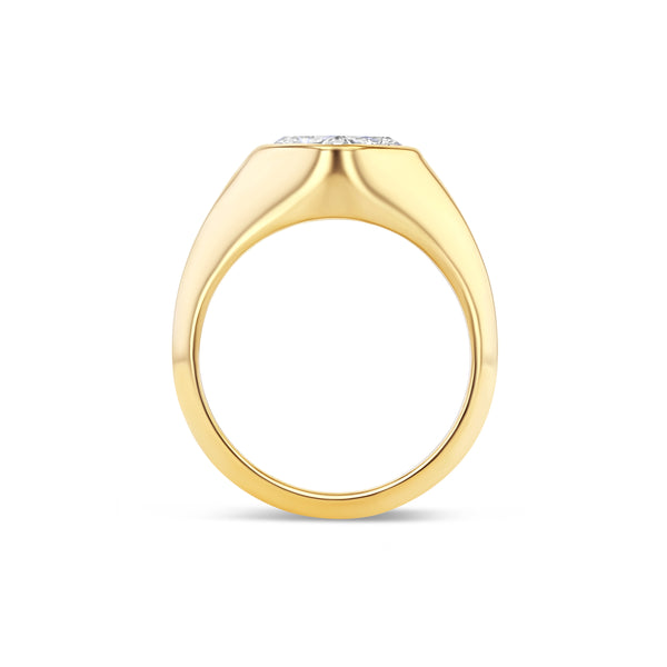 Lizzie Mandler Bezel Signet Style Engagement Setting