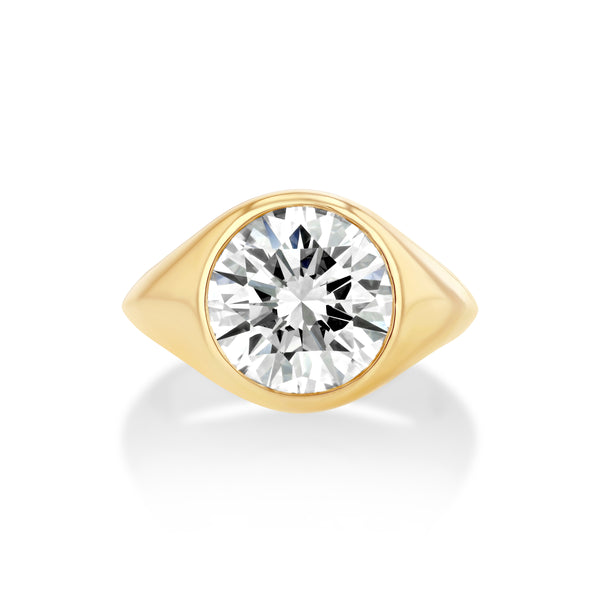 Lizzie Mandler Bezel Signet Style Engagement Setting