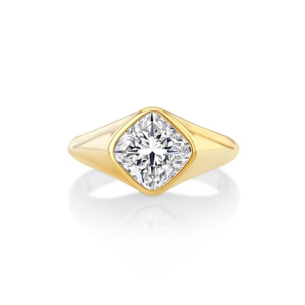 Lizzie Mandler Bezel Signet Style Engagement Setting