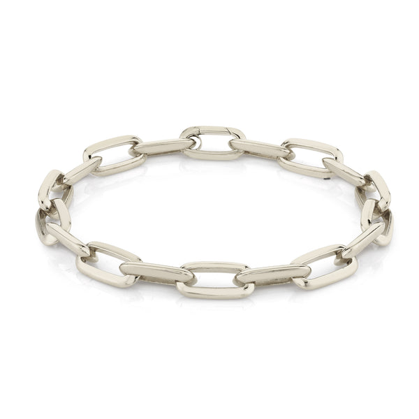 Lizzie Mandler Chubby XL Link Knife Edge Chain Bracelet With Clip Clasp