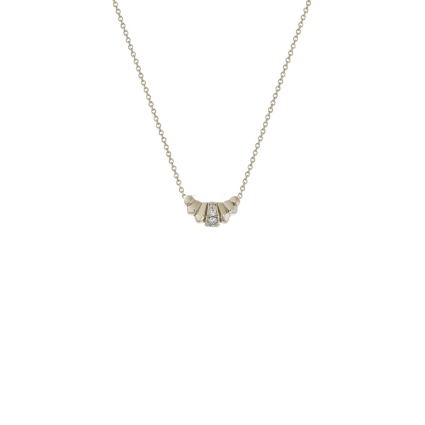 Lizzie Mandler Croissant Necklace With Pave Center Row