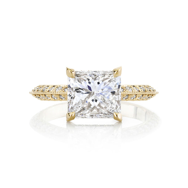 Lizzie Mandler Double-sided pavé Knife edge Solitaire