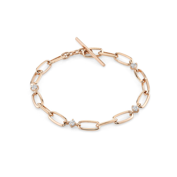 Lizzie Mandler Éclat Tri Link Diamond Station Bracelet