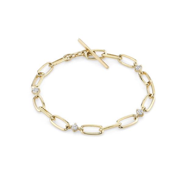 Lizzie Mandler Éclat Tri Link Diamond Station Bracelet