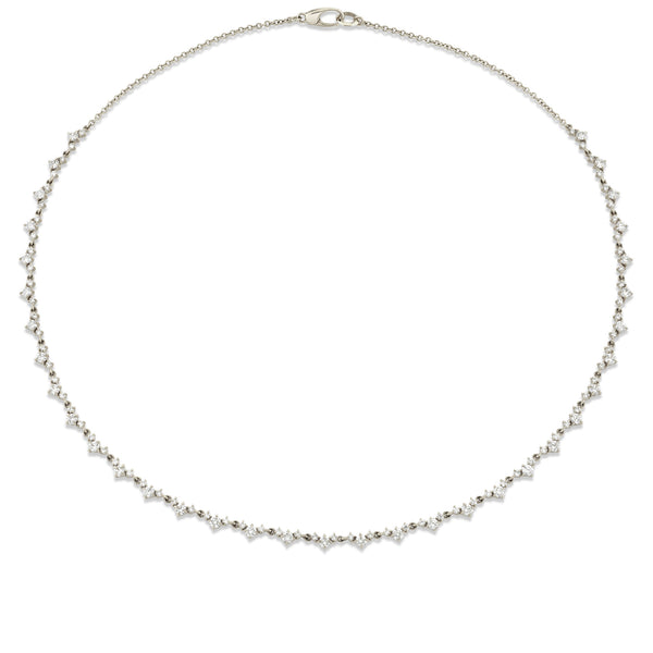 Lizzie Mandler Eclat V Link Diamond Tennis Necklace