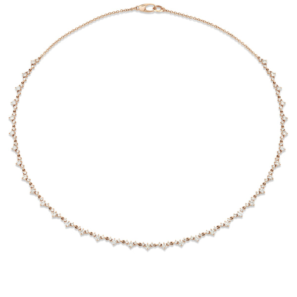 Lizzie Mandler Eclat V Link Diamond Tennis Necklace