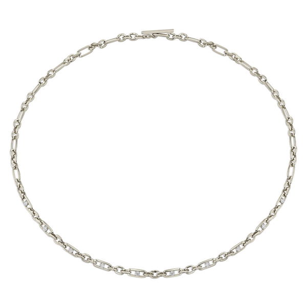 Lizzie Mandler Figaro Chain Necklace With Two-Sided Diamonds
