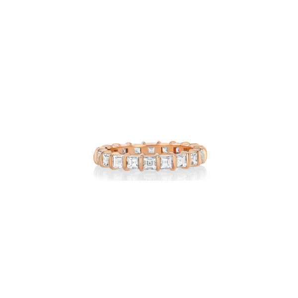 Lizzie Mandler Fluted Bar Carre Diamond Eternity Band