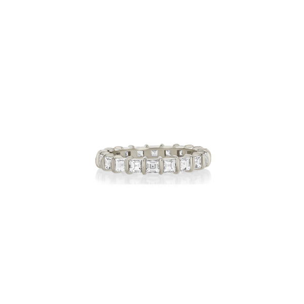 Lizzie Mandler Fluted Bar Carre Diamond Eternity Band