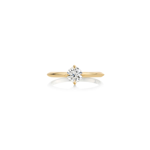 Lizzie Mandler Half Carat Knife Edge Round Solitaire Ring