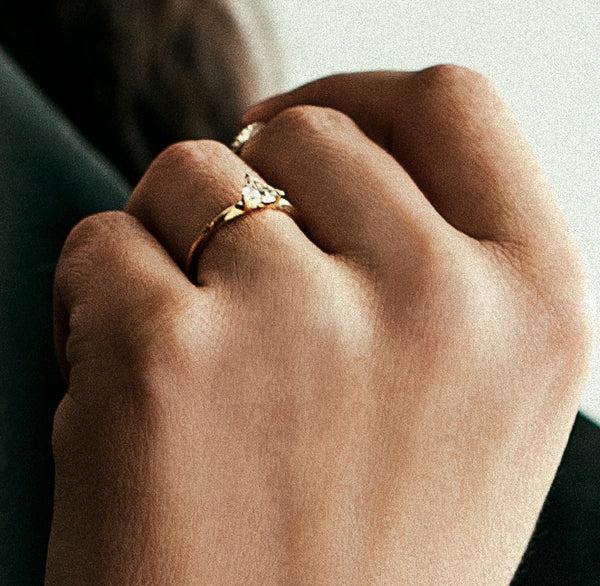 Lizzie Mandler Half Carat Knife Edge Trillion Solitaire Ring