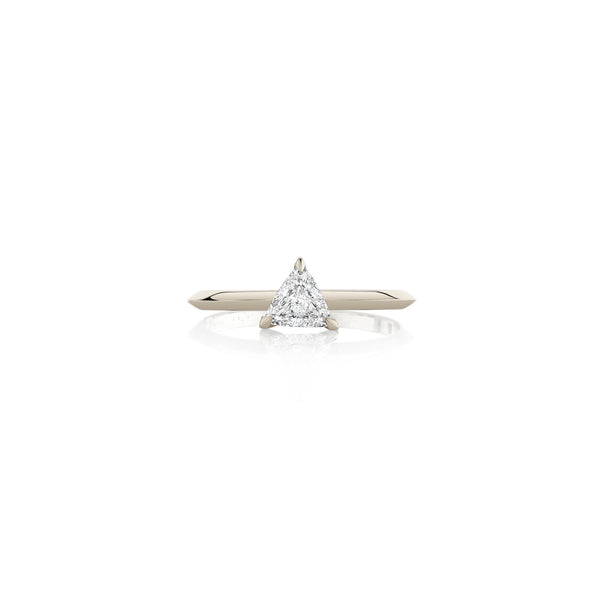 Lizzie Mandler Half Carat Knife Edge Trillion Solitaire Ring
