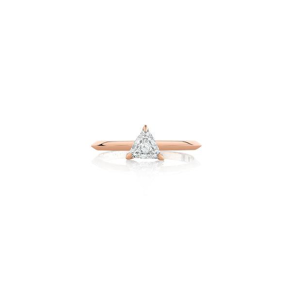Lizzie Mandler Half Carat Knife Edge Trillion Solitaire Ring