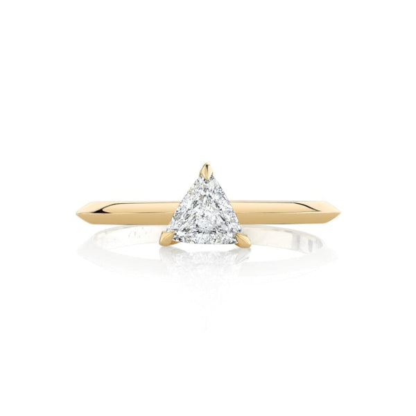 Lizzie Mandler Half Carat Knife Edge Trillion Solitaire Ring