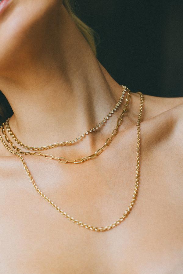 Lizzie Mandler Knife Edge Micro Link Chain Necklace