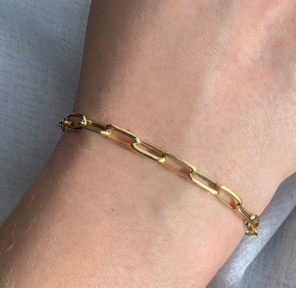 Lizzie Mandler Knife Edge Oval Link Chain Bracelet With Diamond Toggle