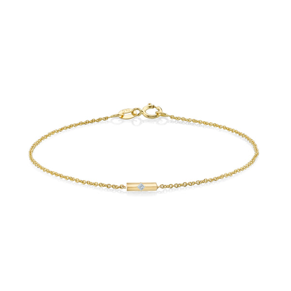 Lizzie Mandler Knife Edge Princess Cut Bar Bracelet