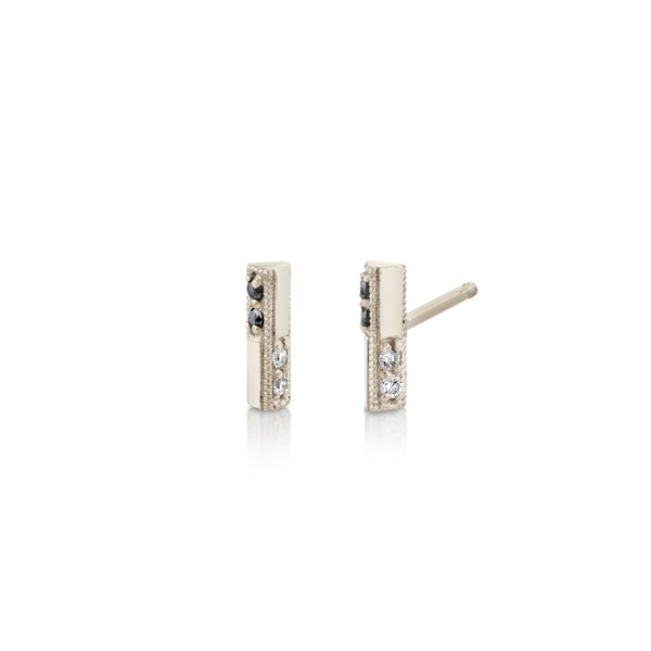 Lizzie Mandler Knife Edge Stud With Othello Switch Pave