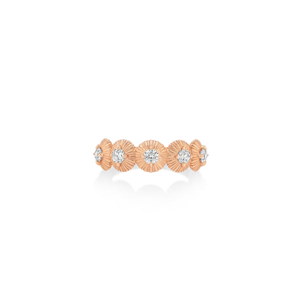 Lizzie Mandler 5 Stone Fluted Bezel Ring
