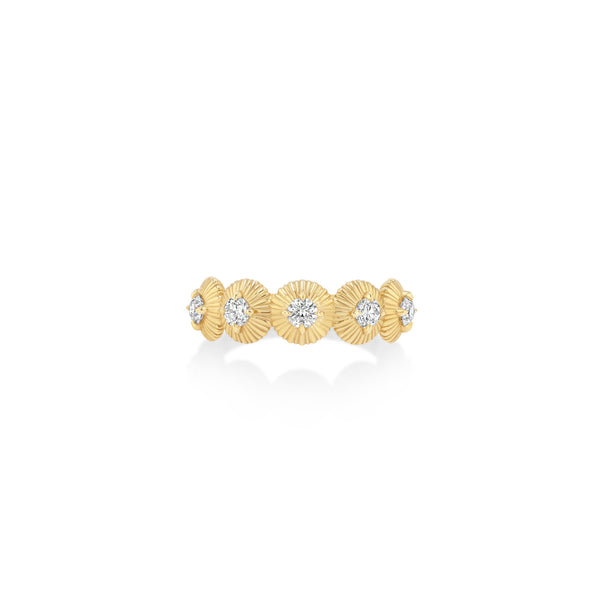 Lizzie Mandler 5 Stone Fluted Bezel Ring
