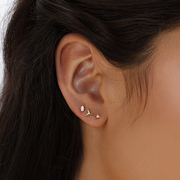 Lizzie Mandler Baguette Mini Stud
