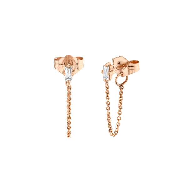 Lizzie Mandler Diamond Cable Chain Huggies