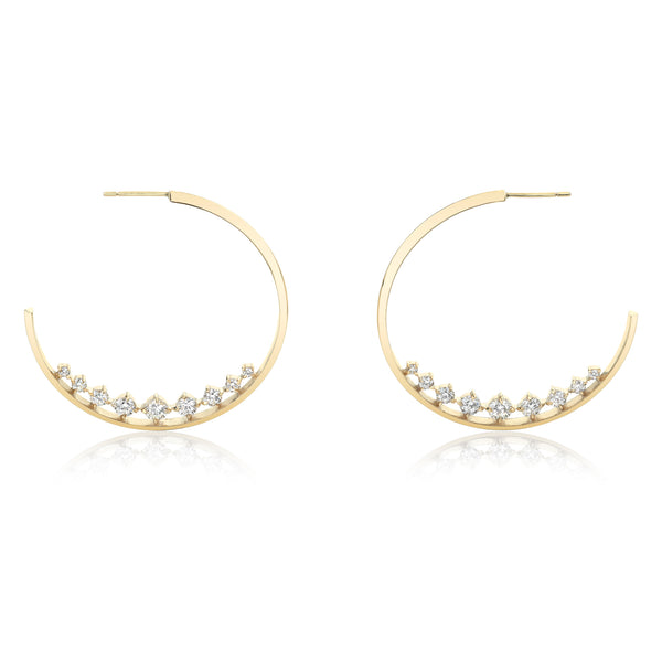 Lizzie Mandler Eclat Graduated Diamond Hoops