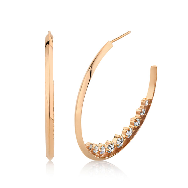 Lizzie Mandler Eclat Graduated Diamond Hoops