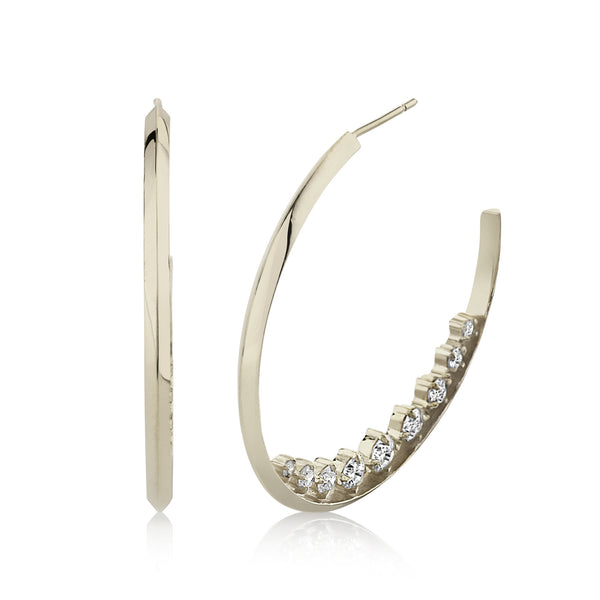 Lizzie Mandler Eclat Graduated Diamond Hoops