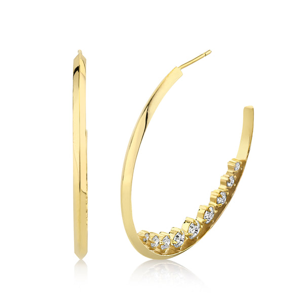 Lizzie Mandler Eclat Graduated Diamond Hoops