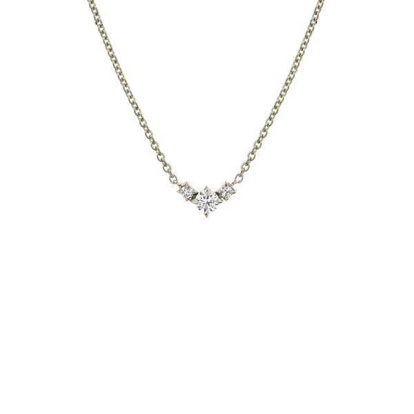 Lizzie Mandler Eclat Triple Diamond V Necklace