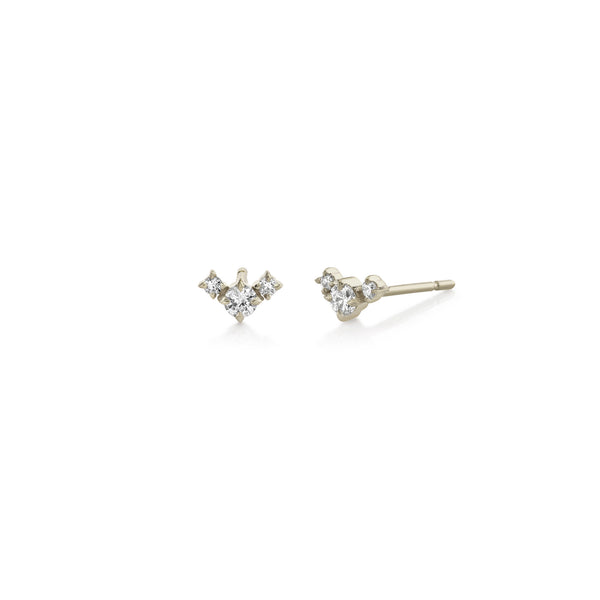 Lizzie Mandler Eclat Triple Diamond V Stud