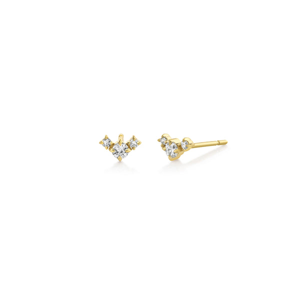 Lizzie Mandler Eclat Triple Diamond V Stud