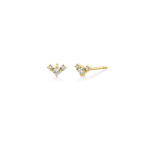 Lizzie Mandler Eclat Triple Diamond V Stud