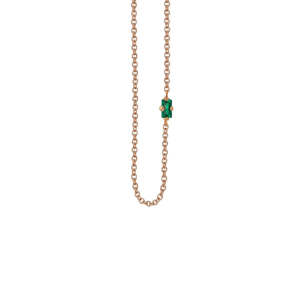 Lizzie Mandler Emerald Floating Necklace