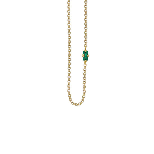 Lizzie Mandler Emerald Floating Necklace