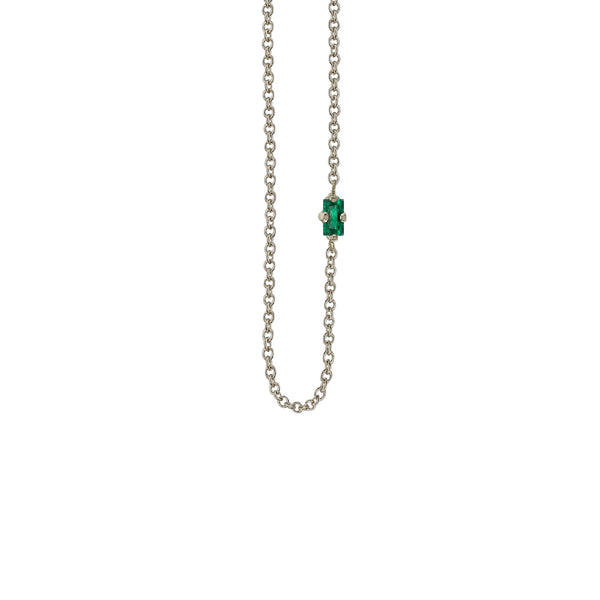 Lizzie Mandler Emerald Floating Necklace
