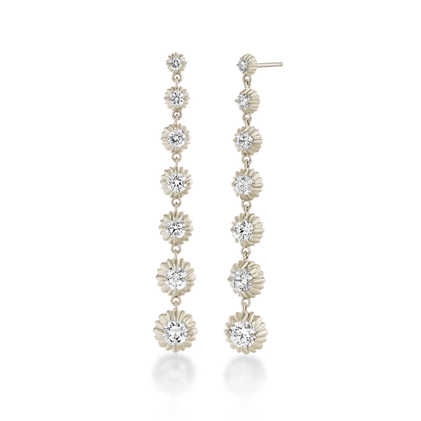 Lizzie Mandler Fluted Button 7 Drop Earrings