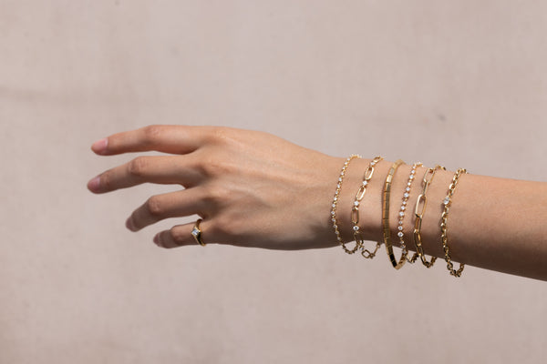 Lizzie Mandler Knife Edge Bar Tennis Link Bracelet