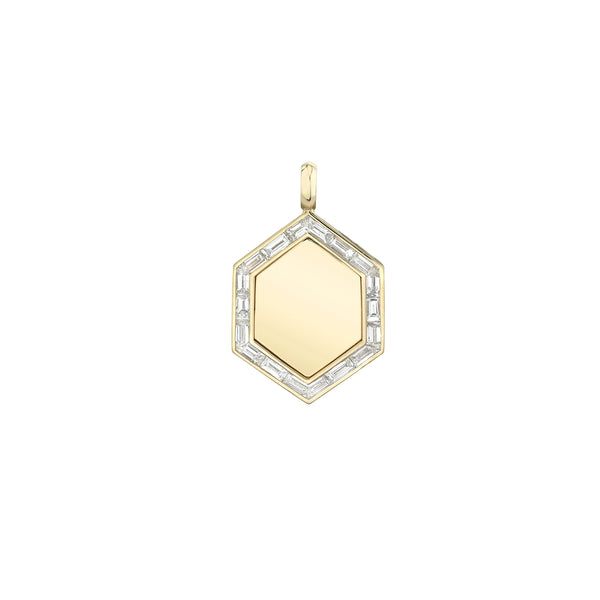 Lizzie Mandler Large Baguette Border Hexagon Charm