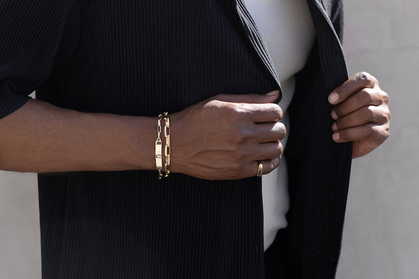 Lizzie Mandler Large Link Chubby ID Bracelet 8"