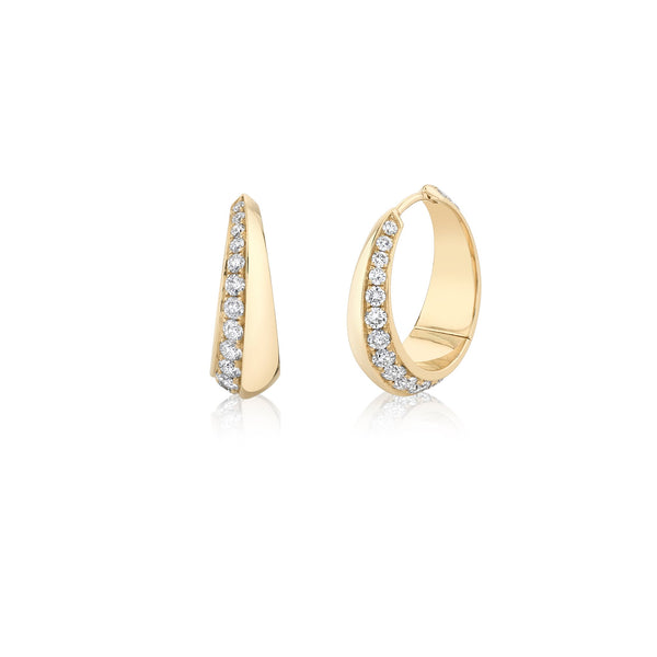 Lizzie Mandler Large Pavé Crescent Hoop